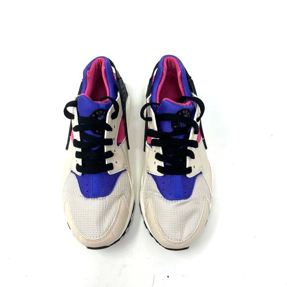 Nike size 6.5 Youth Pink Purple Huarache Lace Up Sneakers‎ Running Casual School - Picture 2 of 8